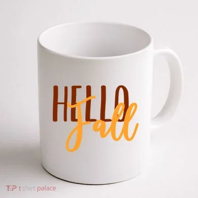 Hello Fall Autumn Lover Coffee Mug back
