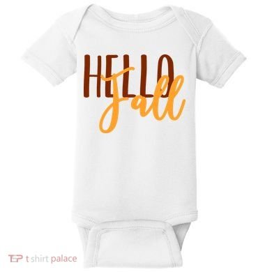 Hello Fall Autumn Lover Baby Bodysuit