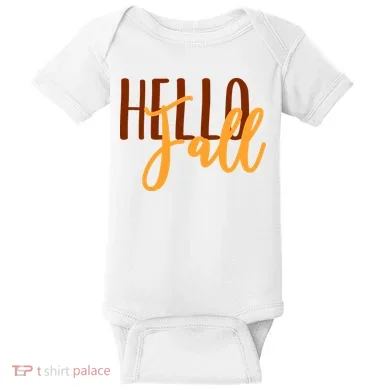 Hello Fall Autumn Lover Baby Bodysuit