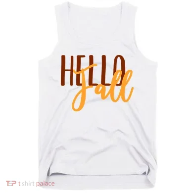 Hello Fall Autumn Lover Tank Top