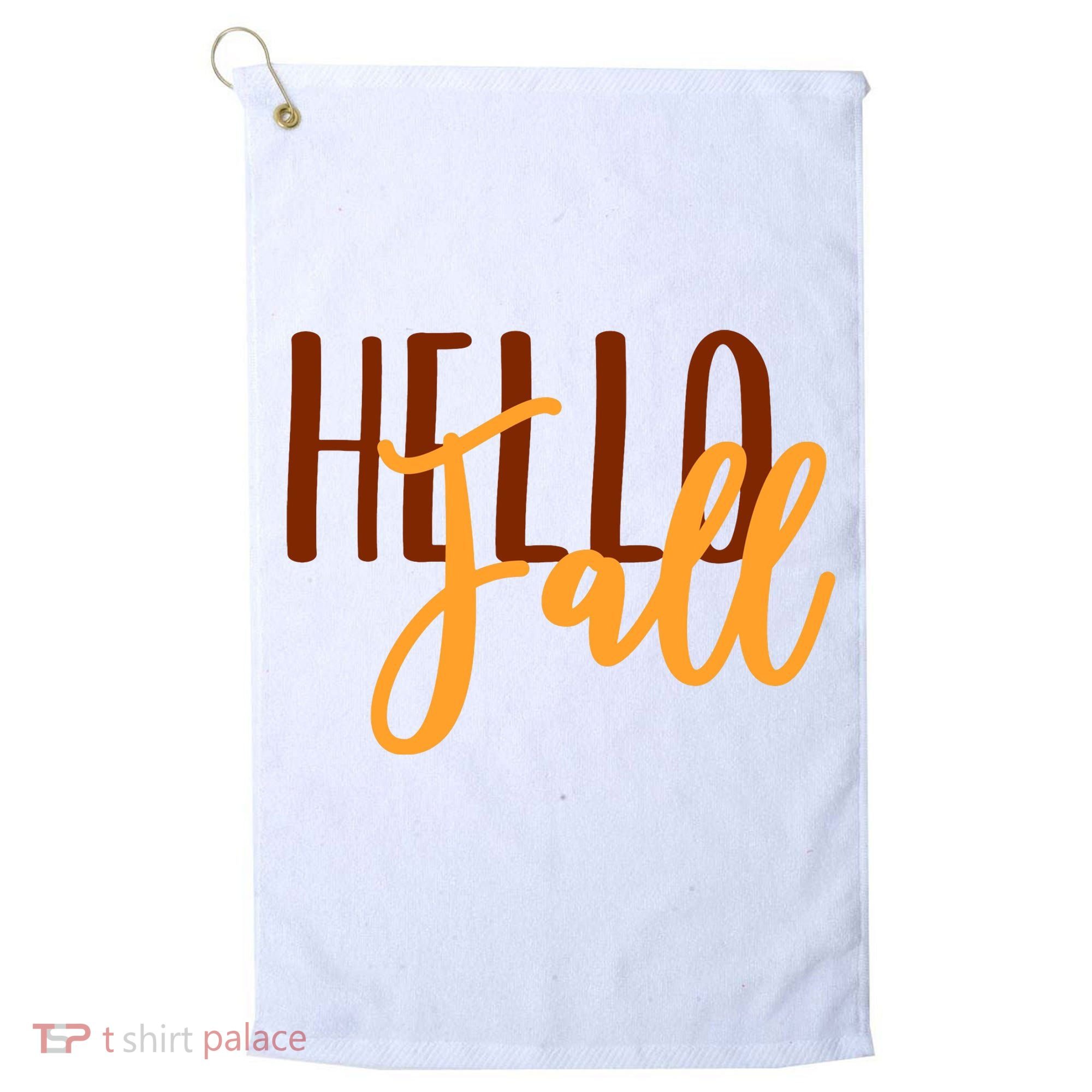 Hello Fall Autumn Lover Golf Towel