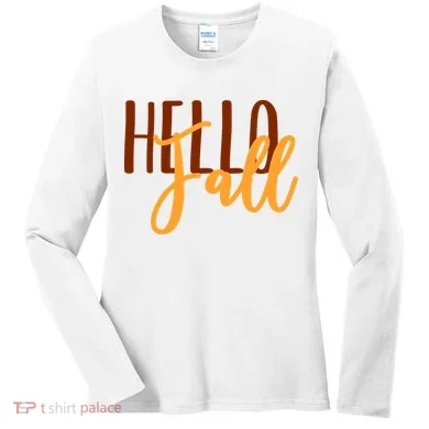 Hello Fall Autumn Lover Women's Long Sleeve Shirt