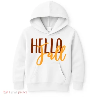 Hello Fall Autumn Lover Kids Hoodie