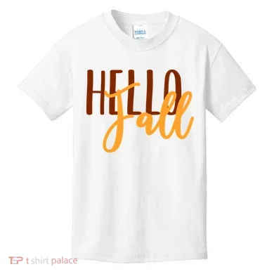 Hello Fall Autumn Lover Kids T-Shirt