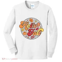 Hello Fall Autumn Season Lover Kids Long Sleeve Shirt thumb 0