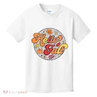Hello Fall Autumn Season Lover Kids T-Shirt thumb 0