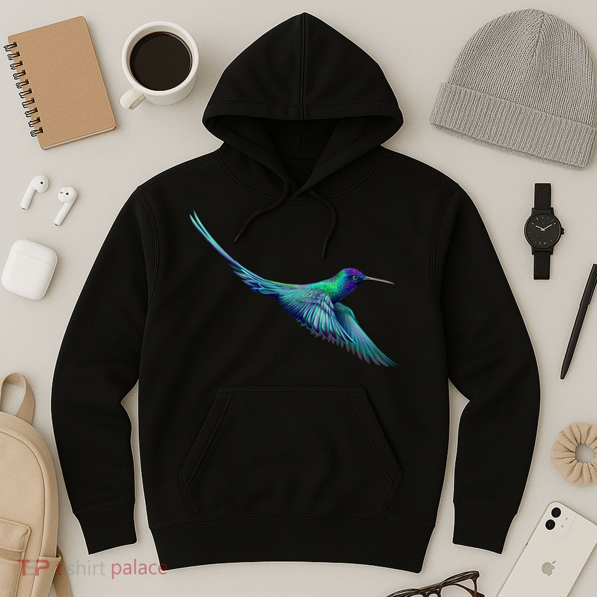 Hummingbird From A Splash Hoodie