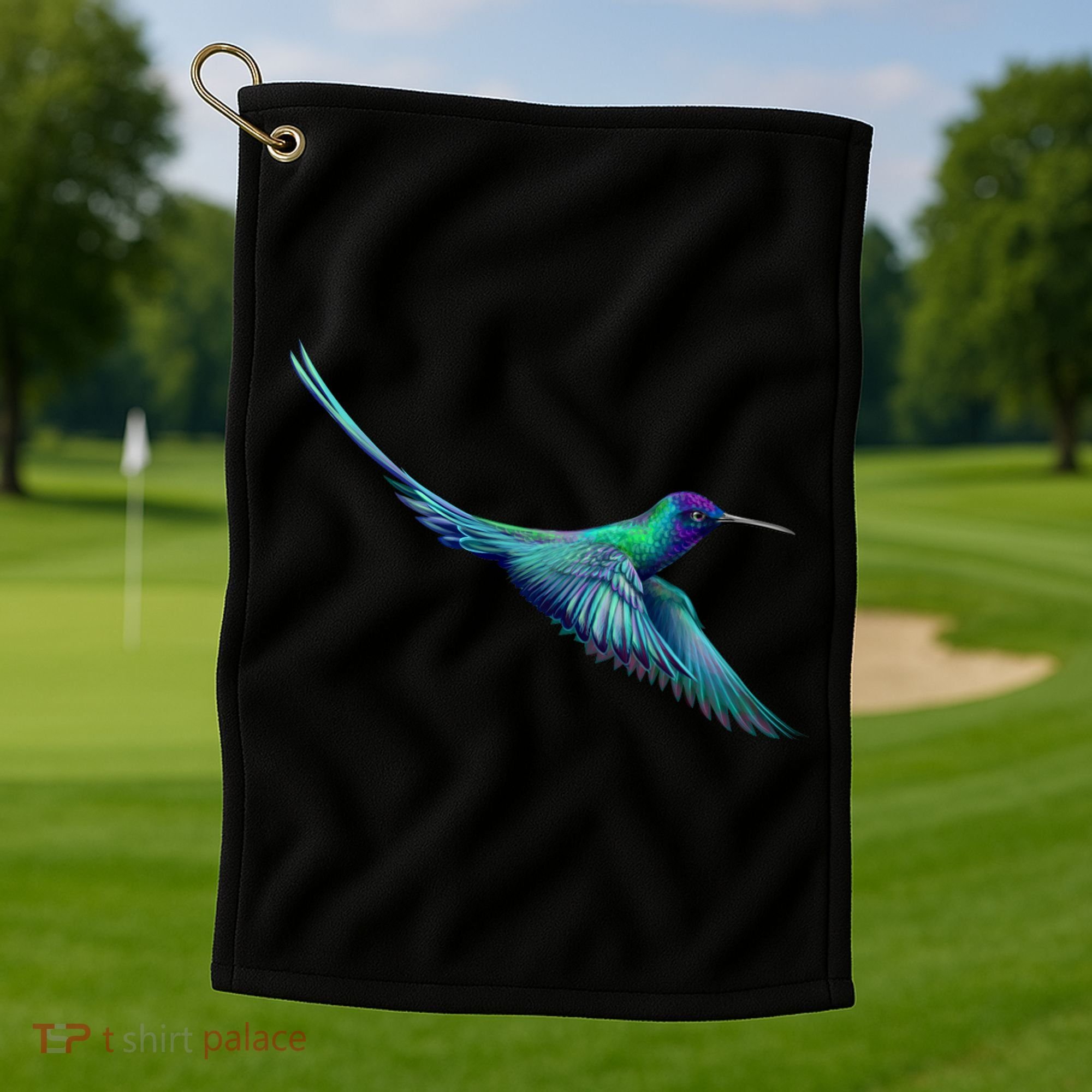 Hummingbird From A Splash Golf Towel