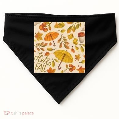Hello Fall Autumn Season USA-Made Doggie Bandana