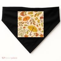 Hello Fall Autumn Season USA-Made Doggie Bandana thumb 0