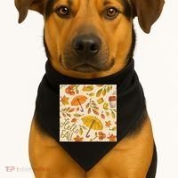 Hello Fall Autumn Season USA-Made Doggie Bandana thumb 1