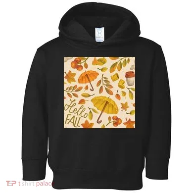 Hello Fall Autumn Season Toddler Hoodie