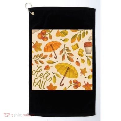 Hello Fall Autumn Season Golf Towel