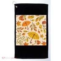 Hello Fall Autumn Season Golf Towel thumb 0