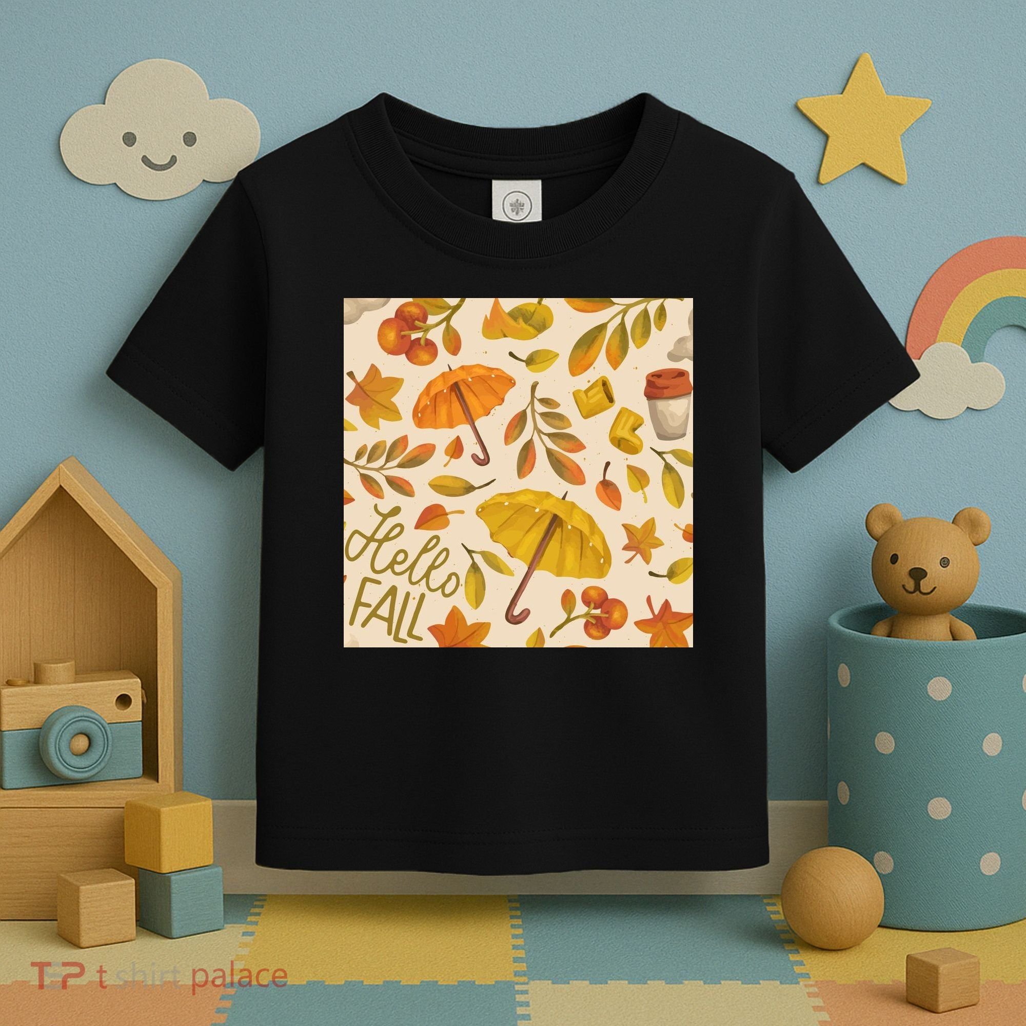 Hello Fall Autumn Season Toddler T-Shirt