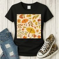 Hello Fall Autumn Season Women's T-Shirt thumb 3