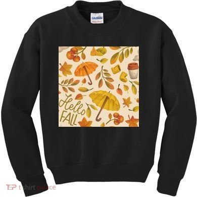 Hello Fall Autumn Season Kids Sweatshirt