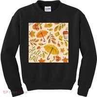 Hello Fall Autumn Season Kids Sweatshirt thumb 0