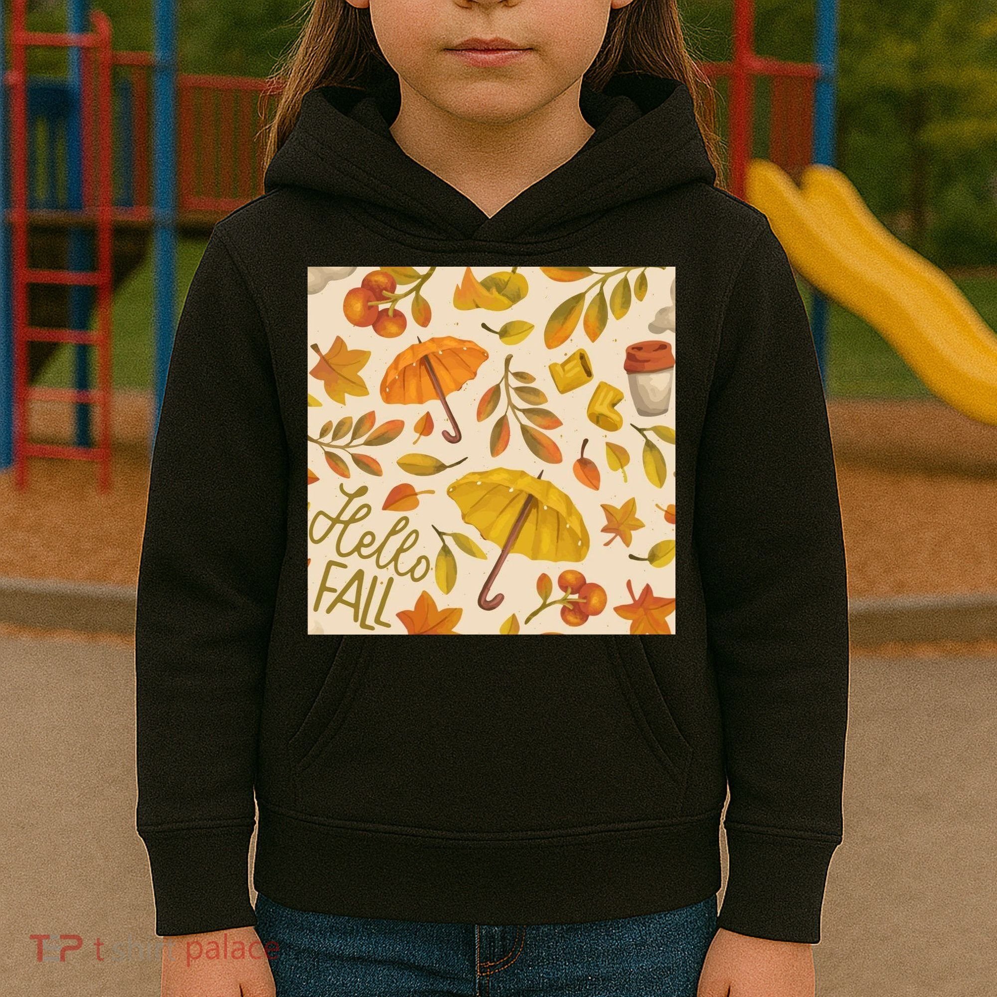 Hello Fall Autumn Season Kids Hoodie