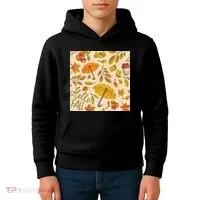 Hello Fall Autumn Season Kids Hoodie thumb 4
