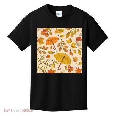 Hello Fall Autumn Season Kids T-Shirt