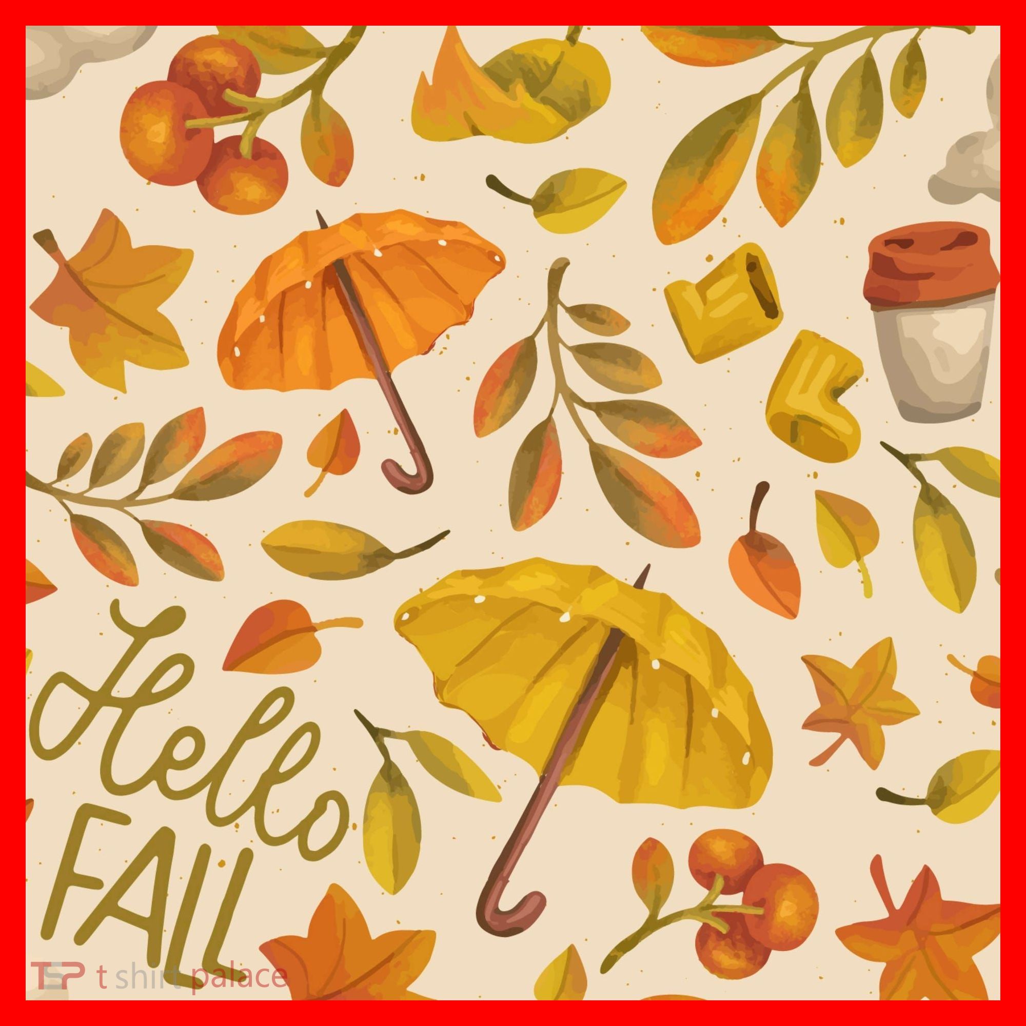Hello Fall Autumn Season Santa Hat