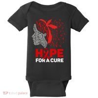 Hope For A Cure Red Ribbon National Hiv Awareness Month Baby Bodysuit thumb 0