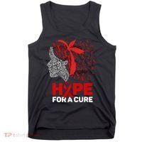 Hope For A Cure Red Ribbon National Hiv Awareness Month Tank Top thumb 0