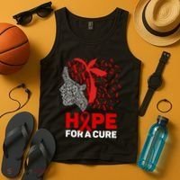 Hope For A Cure Red Ribbon National Hiv Awareness Month Tank Top thumb 4