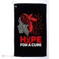 Hope For A Cure Red Ribbon National Hiv Awareness Month Golf Towel thumb 0