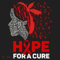 Hope For A Cure Red Ribbon National Hiv Awareness Month Golf Towel thumb 3