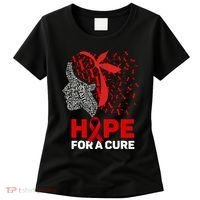 Hope For A Cure Red Ribbon National Hiv Awareness Month Women's T-Shirt thumb 0