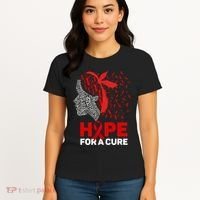 Hope For A Cure Red Ribbon National Hiv Awareness Month Women's T-Shirt thumb 4