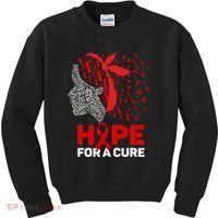 Hope For A Cure Red Ribbon National Hiv Awareness Month Kids Sweatshirt thumb 0