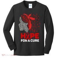 Hope For A Cure Red Ribbon National Hiv Awareness Month Kids Long Sleeve Shirt thumb 0