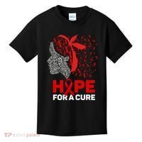 Hope For A Cure Red Ribbon National Hiv Awareness Month Kids T-Shirt thumb 0
