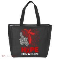Hope For A Cure Red Ribbon National Hiv Awareness Month Tote Bag thumb 0
