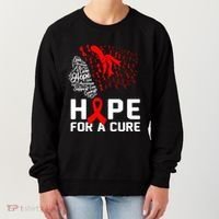 Hope For A Cure National Hiv Awareness Month Red Ribbon Gift Women's Sweatshirt thumb 0