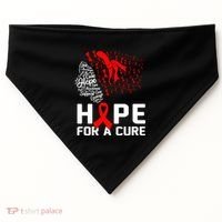 Hope For A Cure National Hiv Awareness Month Red Ribbon Gift USA-Made Doggie Bandana thumb 0