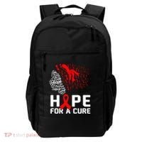 Hope For A Cure National Hiv Awareness Month Red Ribbon Gift Backpack thumb 0