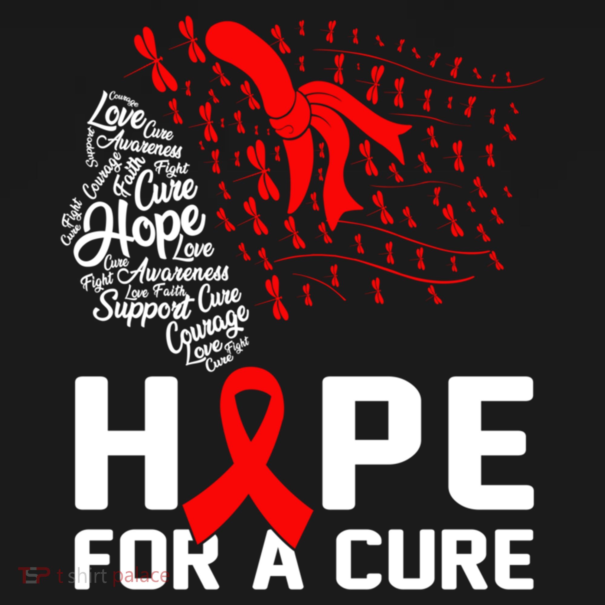 Hope For A Cure National Hiv Awareness Month Red Ribbon Gift Women's Hoodie