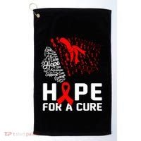 Hope For A Cure National Hiv Awareness Month Red Ribbon Gift Golf Towel thumb 0