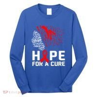 Hope For A Cure National Hiv Awareness Month Red Ribbon Gift Long Sleeve Shirt thumb 0