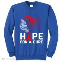 Hope For A Cure National Hiv Awareness Month Red Ribbon Gift Sweatshirt thumb 0