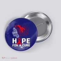 Hope For A Cure National Hiv Awareness Month Red Ribbon Gift Button thumb 0