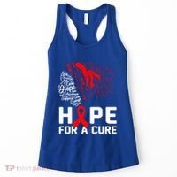 Hope For A Cure National Hiv Awareness Month Red Ribbon Gift Women's Tank Top thumb 0