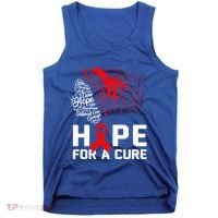 Hope For A Cure National Hiv Awareness Month Red Ribbon Gift Tank Top thumb 0