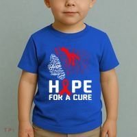 Hope For A Cure National Hiv Awareness Month Red Ribbon Gift Toddler T-Shirt thumb 2