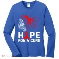 Hope For A Cure National Hiv Awareness Month Red Ribbon Gift Women's Long Sleeve Shirt thumb 0