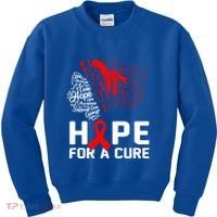 Hope For A Cure National Hiv Awareness Month Red Ribbon Gift Kids Sweatshirt thumb 0